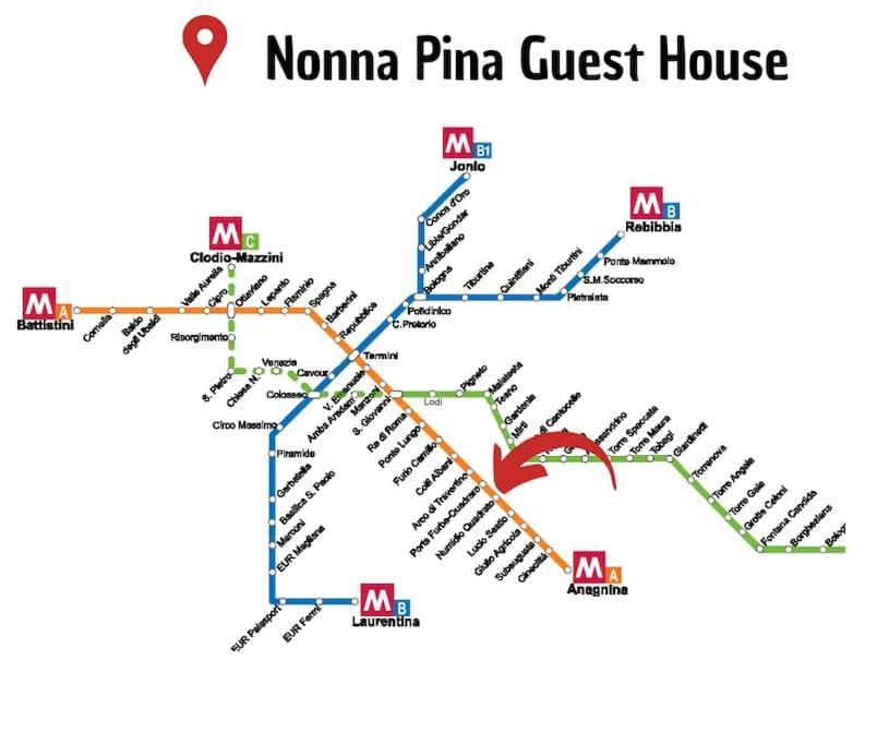 Nonna Pina Guest House Moderno Appartamento Vicino Metro AWifi,Netflix Рим Екстер'єр фото